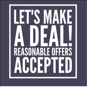 Offers always welcomed